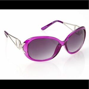 XOXO Purple & Silver Sunglasses black lens tint